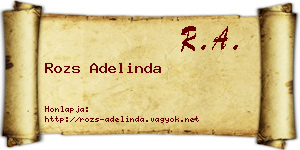 Rozs Adelinda névjegykártya